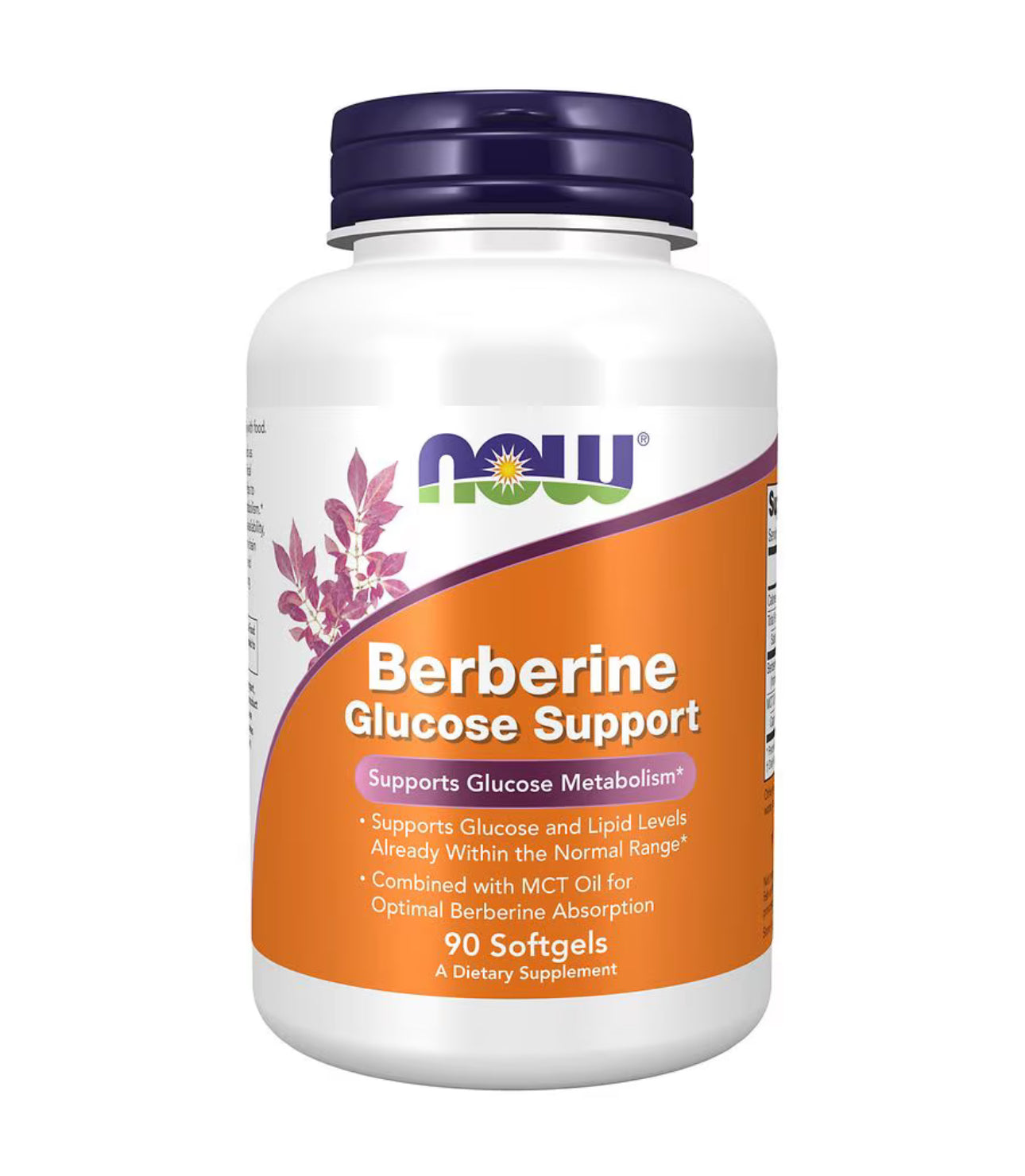 NOW Berberine 400mg Glucose Support | With MCT Oil | Supports Glucose Metabolism | 90 Softgels; Exp 09/2027