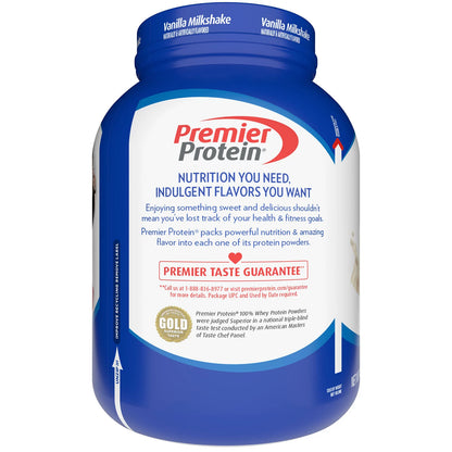 Premier Protein 100% Whey Protein Powder | 35 Day Supply | 30g Protein | Value Size | Vanilla Milkshake ~ 48.3oz/1370g/3LB; Exp 12/2026