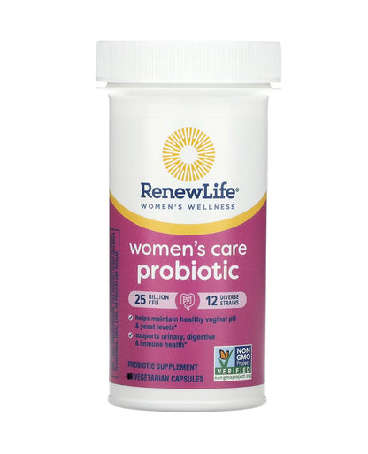 RenewLife Ultimate Flora Women's Care Probiotic 25 Billion CFU | 90 Day Supply | Supports Digestive, Immune, Urinary & Vaginal Health | Helps Maintain Healthy Vaginal pH & Microflora Levels | 90 Capsules, Exp 08/2025 - No Paperpack