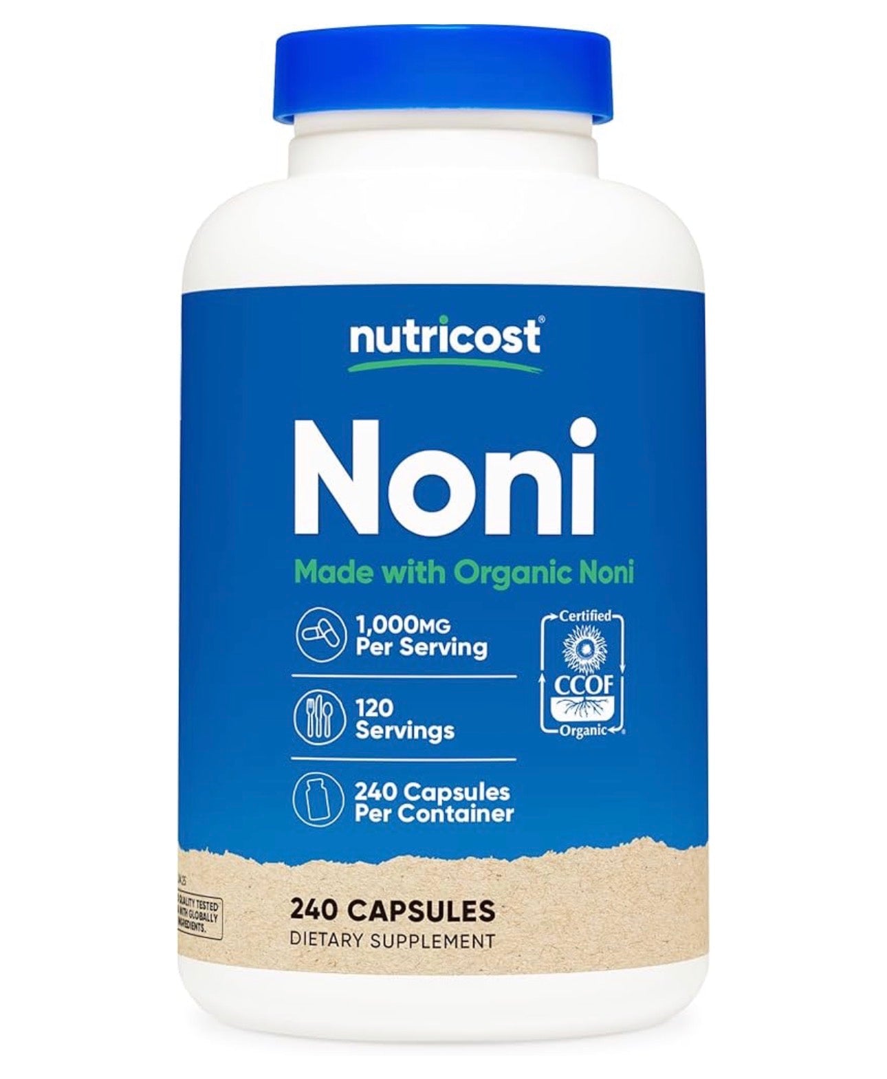 Nutricost Noni 500mg | Supports Your Immune System & Overall Well-Being | 240 Capsules; Exp 08/2027