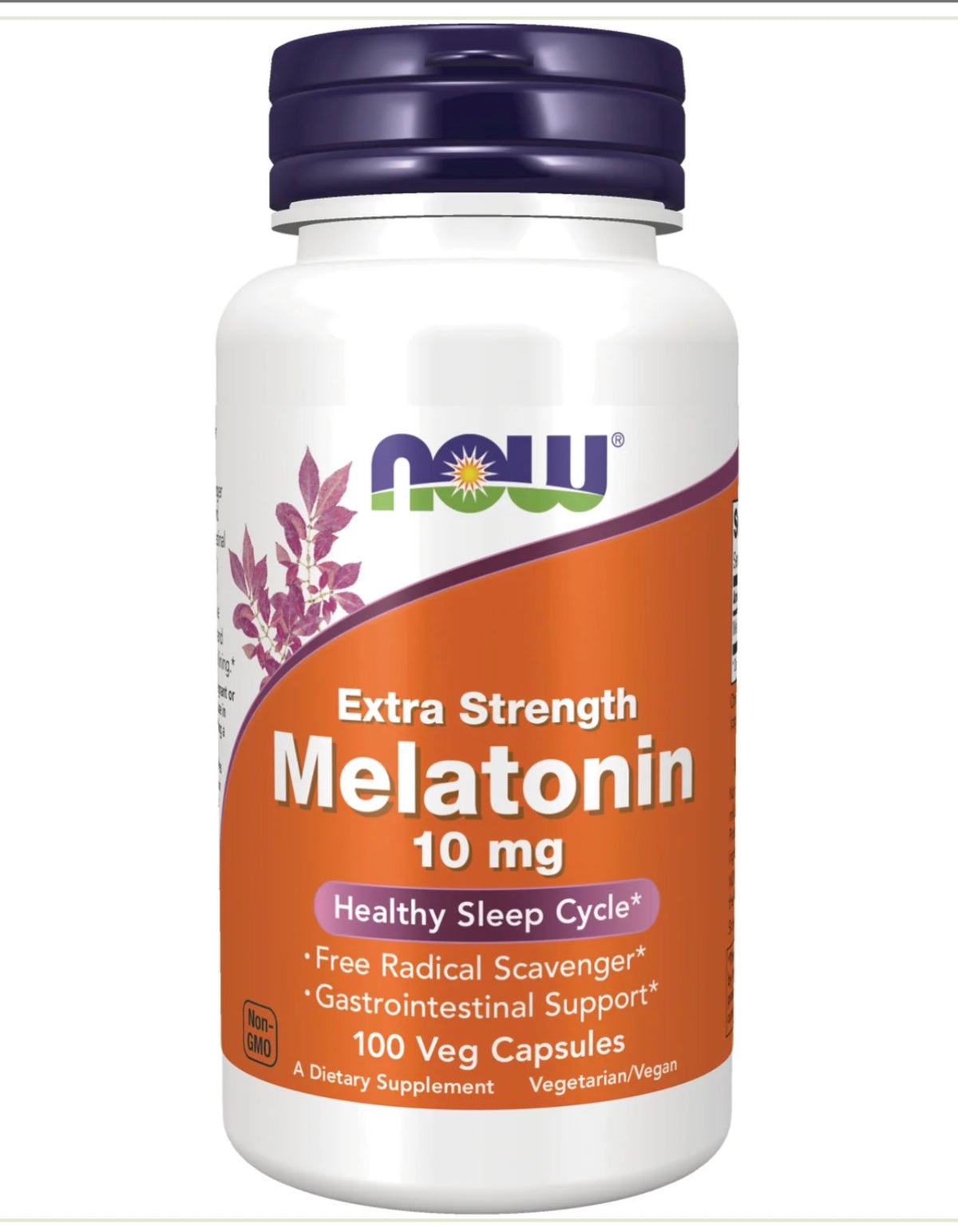 NOW Extra Strength Melatonin 10mg | Free Radical Scavenger | Promotes Healthy Sleep Cycle | 100 Capsules; Exp 05/2030
