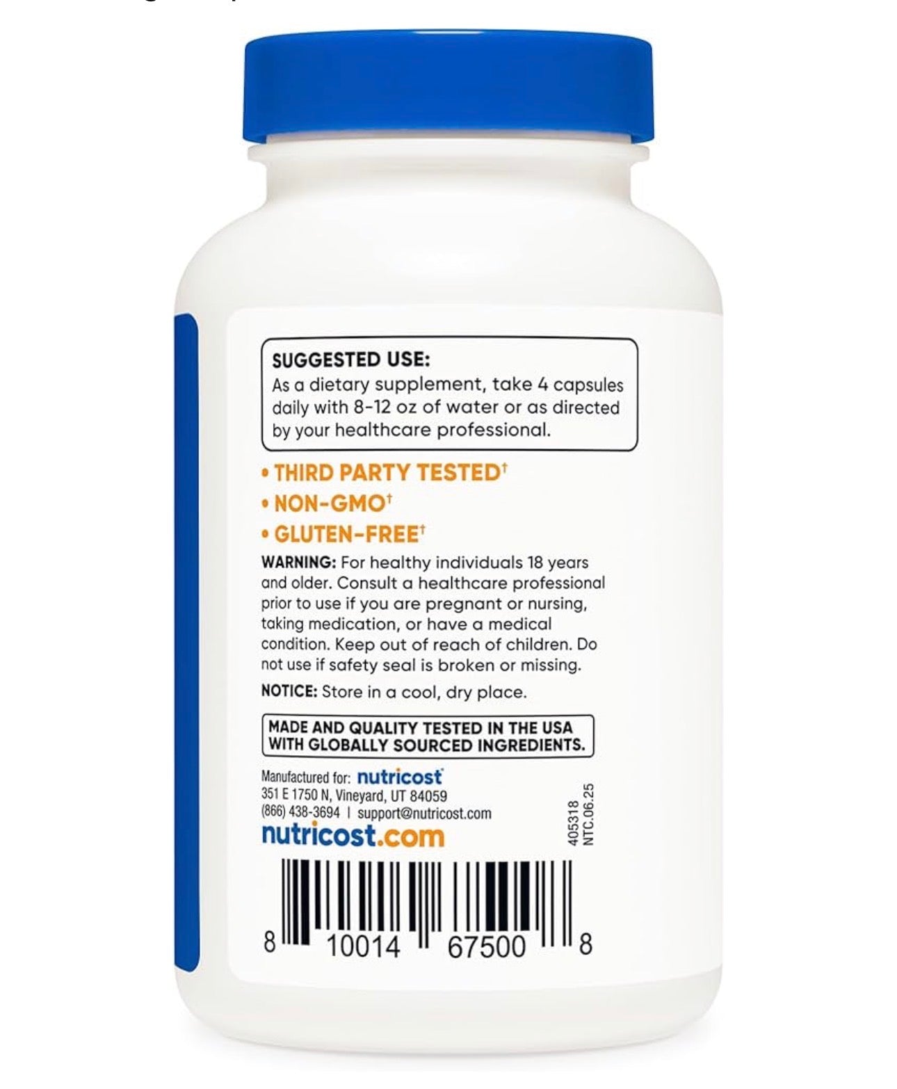 Nutricost L-Leucine 2000mg | Increases Muscle Growth & Lean Body Mass | 120 Capsules; Exp 10/2028