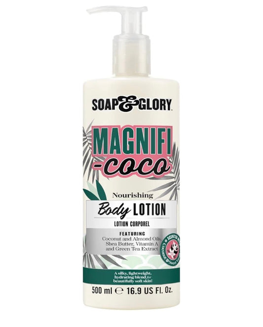 Soap & Glory Magnifi-Coco Body Lotion | Coconut Scented Lotion for Dry Skin with Almond Oil, Shea Butter, Vitamin A & Green Tea Extract | 500ml