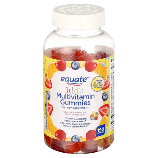 Equate Kids Multivitamin Gummies |  Children Multivitamin for General Health & Immune Boosting | Similar to L'il Critters Gummy Vites Multivitamins | 190 Gummies; Exp 12/2026