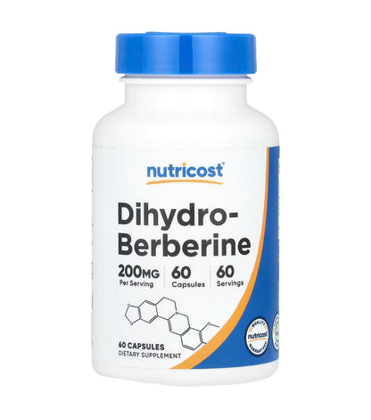 Nutricost Dihydro-Berberine 200mg | Supports Healthy Sugar Metabolism | 60 Capsules; Exp 12/2027