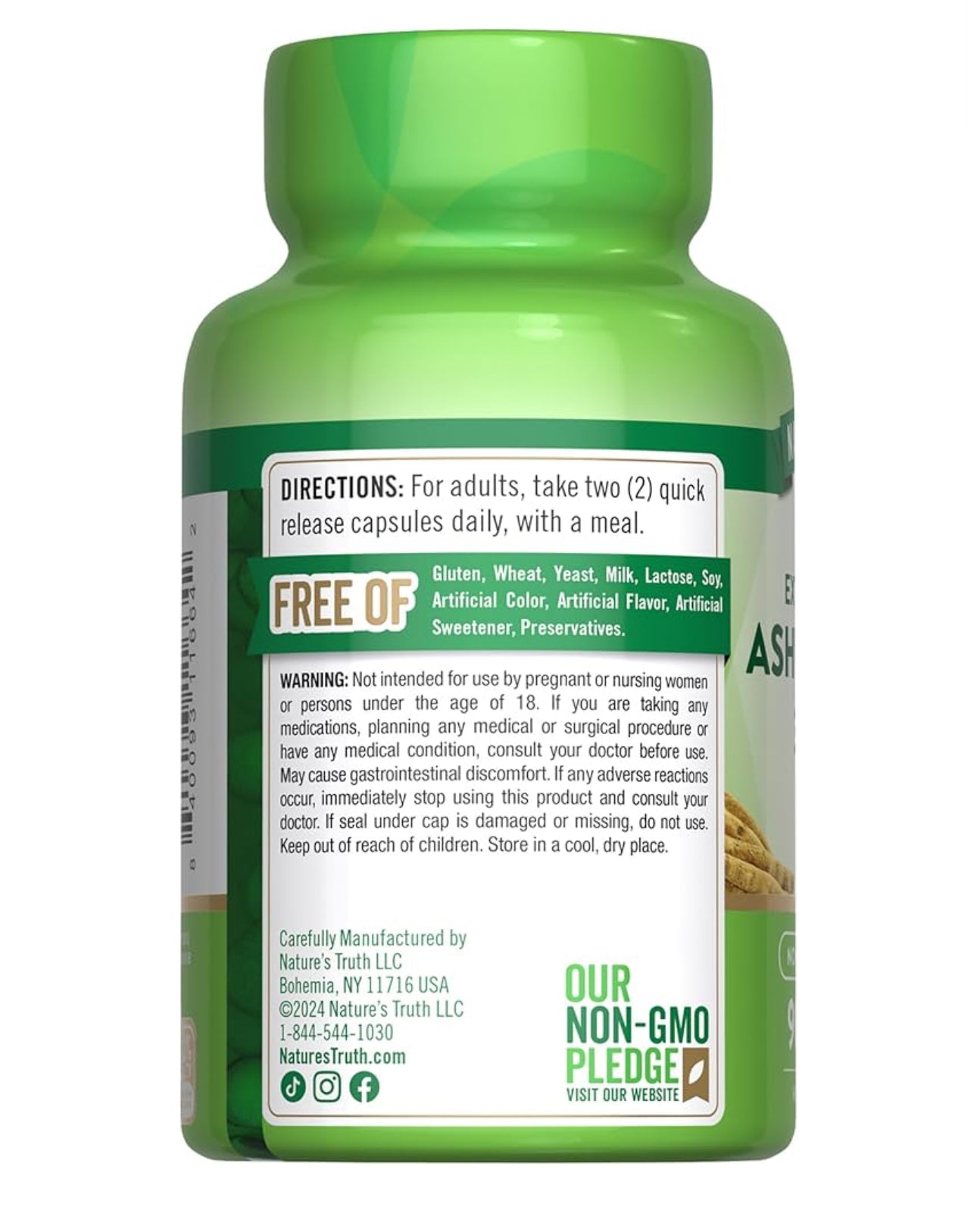 Nature's Truth Extra Strength Ashwagandha 3000mg  | with Black Pepper Extract | 90 Capsules; Exp 10/2027