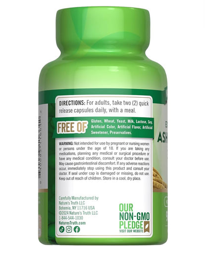 Nature's Truth Extra Strength Ashwagandha 3000mg  | with Black Pepper Extract | 90 Capsules; Exp 10/2027