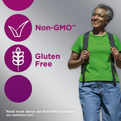 Centrum Silver Womens 50+ | Complete Multivitamin for Women Over 50 | 65 Tablets, Exp 07/2027