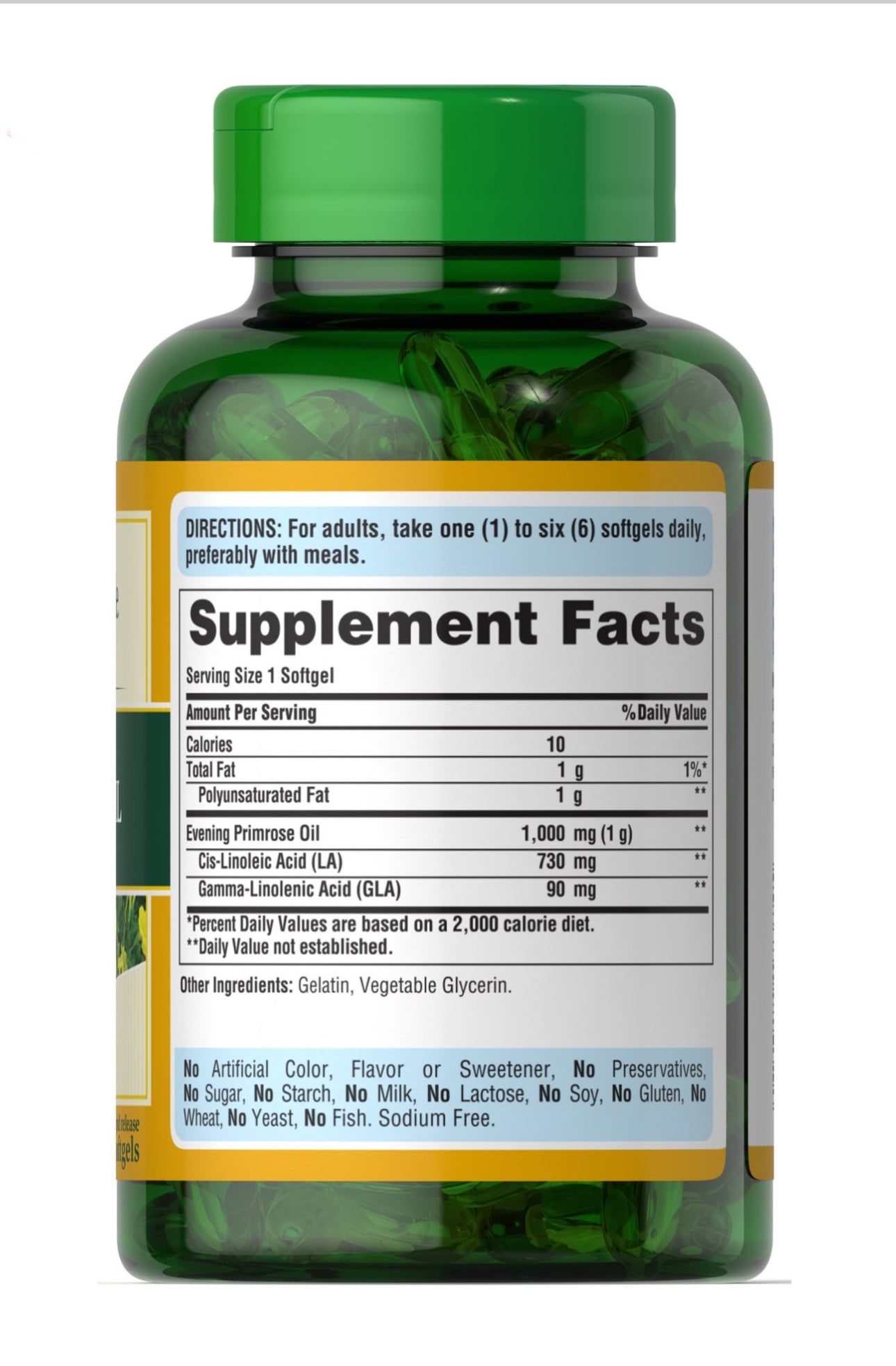 Puritans Pride Evening Primrose Oil 1000 mg | Similar to Efamol | Promotes Healthy Skin & Balanced Immune Response | 120 Softgels; Exp 07/2028