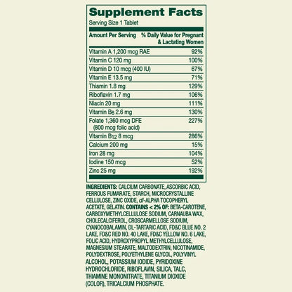 Spring Valley Prenatal Multivitamin/Multimineral | For Pregnant or Nursing Women | Improves Mom’s Health | 100 Tablets Exp 07/2027