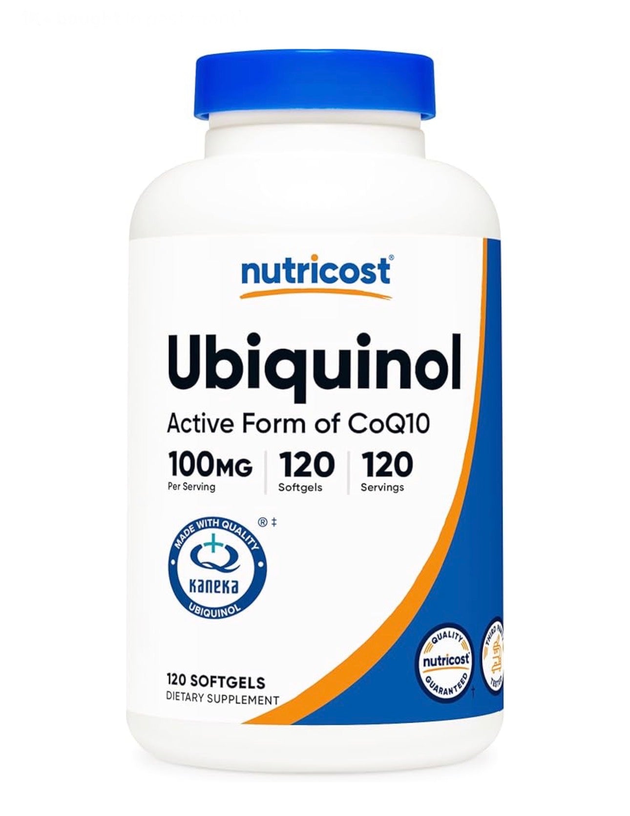 Nutricost Ubiquinol 100 mg - Superior Absorption Kaneka Ubiquinol | Active Form of CoQ10 | 120 Softgels; Exp 07/2028