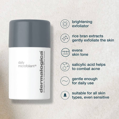 Dermalogica Daily Microfoliant | Face Exfoliator Scrub Powder with Salicylic Acid and Papaya Enzyme | Achieve Brighter, Smoother Skin Daily | 0.45oz (❗️Mini Size)