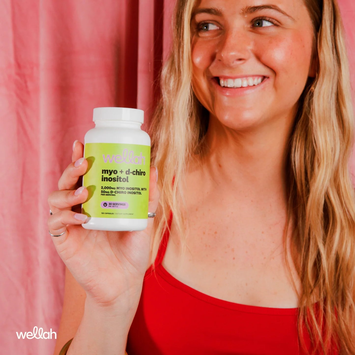 Wellah Myo & D-Chiro Inositol - 40:1 Ratio | Supports Hormone Balance and Healthy Ovulation | Promotes Healthy Menstrual Cycle and Ovarian Health | 120 Capsules; Exp 12/2028
