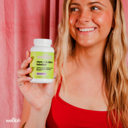Wellah Myo & D-Chiro Inositol - 40:1 Ratio | Supports Hormone Balance and Healthy Ovulation | Promotes Healthy Menstrual Cycle and Ovarian Health | 120 Capsules; Exp 12/2028