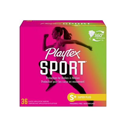 Playtex Sport Super Plus Absorbency Tampons | Fragrance-Free | 36 Super Plus Tampons