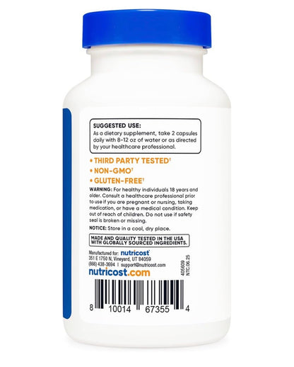 Nutricost SAM-e 400mg (S-Adenosyl-L-Methionine) | Supports Mood, Liver & Cognition | Supports Joint Comfort & Mobility | Helps Facilitate Glutathione Usage | 120 Capsules; Exp 10/2028