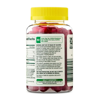 Spring Valley Vitamin K2 + D3 Gummies | 100 mcg Vitamin K2 (Mk-7) & 2000 IU Vitamin D3 | Supports Bone & Immune Health | Fosters Optimal Calcium Absorption & Healthy Blood Clotting | Mixed Berry Flavor ~ 60 Gummies; Exp 06/2027