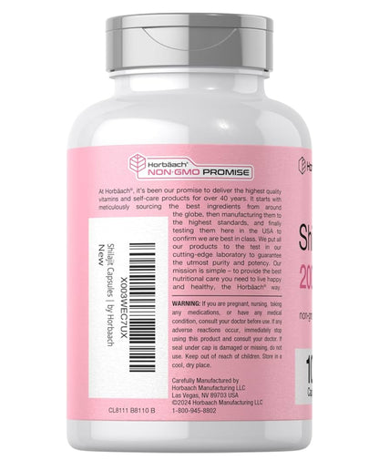 Hoorbach Shilajit 2000mg | Naturally-Occuring Fulvic Acid | 100 Capsules; Exp 09/2027
