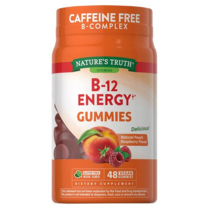 Nature's Truth Vitamin B Complex Gummies | Caffeine-Free B-Complex with B-Vitamins, L-Carnitine & Ashwagandha | 48 Gummies Exp 04/2025