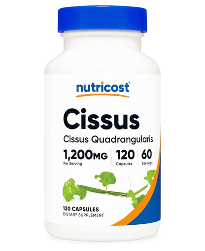 Nutricost Cissus Quadrangularis 1200mg | Supports Bone Strength & Healing | Eases Joint Pain & Stiffness | Helps Your Body Recover Faster After Workouts | Fights Inflammation from the Inside Out | 120 Capsules; Exp 07/2028