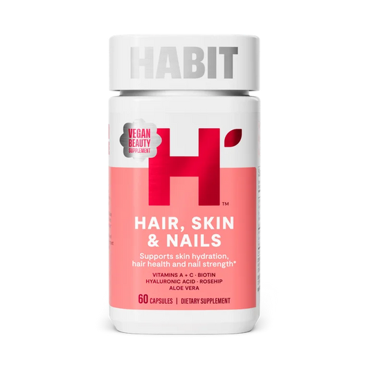 HABIT Hair, Skin & Nails Multivitamin | Vitamins A & C, Biotin, RoseHips, Hyaluronic, Acid | 60 Capsules; Exp 02/2027