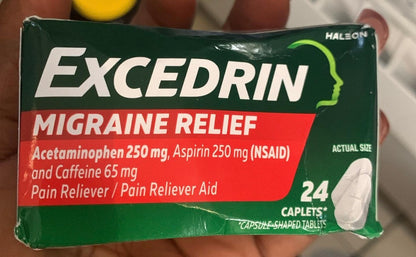 Excedrin Migraine Caplets for Migraine Headache Relief - 24 Caplets; Exp 09/2028 ❗️Rough Pack 👉🏽Check last picture