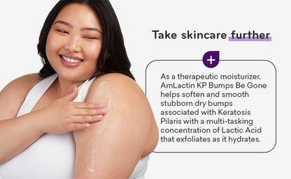 AmLactin KP Bumps Be Gone | Keratosis Pilaris Moisturizing Cream with 15% Lactic Acid | Exfoliator and Moisturizer for Dry, Rough and Bumpy Skin | 3oz/85g