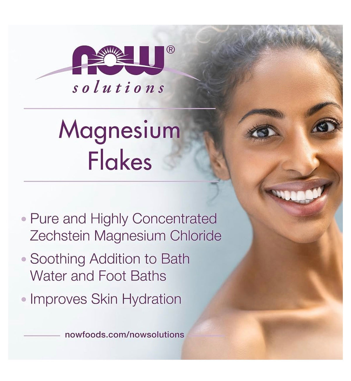 NOW Magnesium Bath Flakes | From Ancient Seabeds | Soothing Addition to Bath Water & Foot Baths | Improves Skin Hydration | 26.5oz/750g; Exp 03/2031