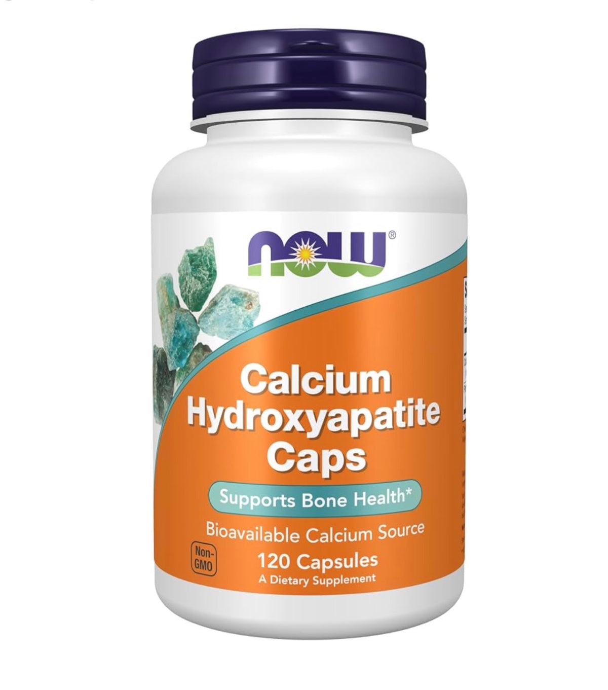 NOW Calcium Hydroxyapatite | Bioavailable Calcium | Supports Bone Health | 120 Capsules; Exp 06/2031