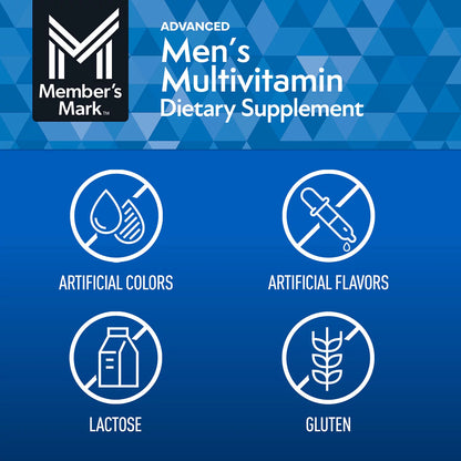 Member's Mark Advanced Men's Multivitamin | with Turmeric, Beet Root, Eleuthero & 24 Essential Nutrients | Over 9 Months Supply | 275 Tablets; Exp 06/2026