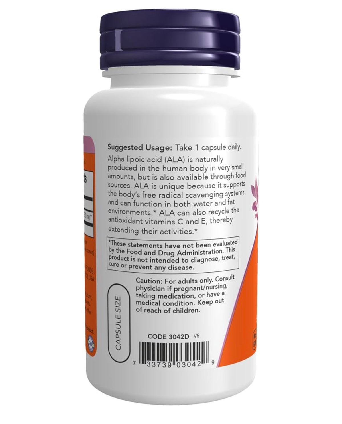NOW Alpha Lipoic Acid 250mg | Supports Glutathione Production | Free Radical Scavenger | 60 Capsules; Exp 06/2030
