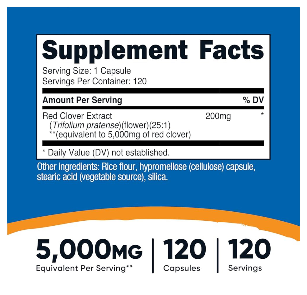 Nutricost Red Clover Blossoms Extract 5000mg | Eases Menopausal Symptoms | Improves Bone Density & Heart Health in Menopausal Women | Thins Mucus & Calms Respiratory Irritation |  120 Capsules, Exp 05/2028