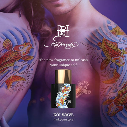 Ed Hardy Koi Wave Fine Fragrance Mist for All | Unisex Body Spray | 8oz/236ml