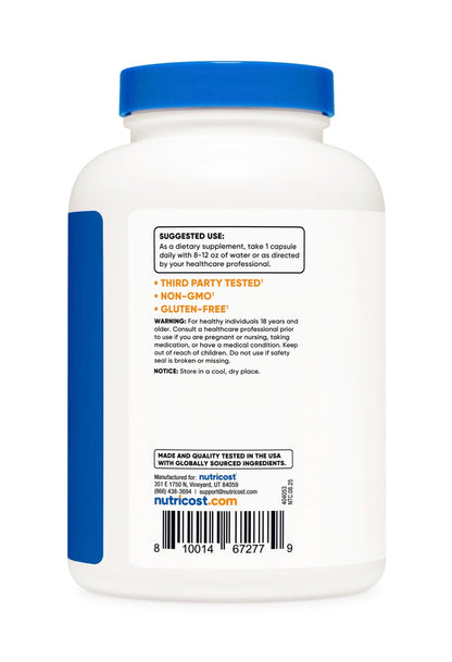 Nutricost Magnesium Complex | Magnesium Glycinate, Magnesium Citrate & Magnesium Oxide | Extra Strength | 240 Capsules; Exp 09/2028