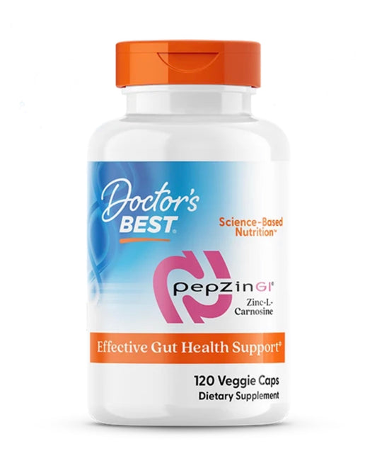 Doctor's Best PepZin GI Zinc-L-Carnosine Complex | Digestive Support | 120 Veggie Capsules; Exp 05/2028 *New look