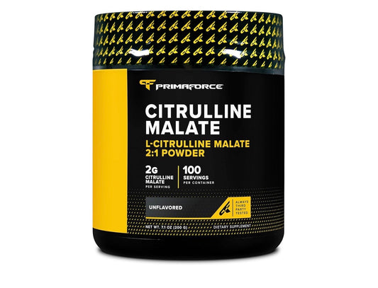 PrimaForce Pure L-Citrulline Malate 2g Powder | 100 Servings | Supports Protein Metabolism | Healthy Immune System Function | 7.1oz (200g); Exp 10/2028