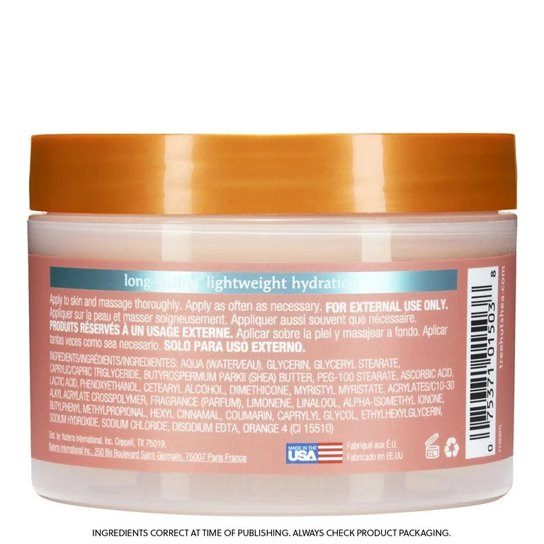 Tree Hut Shea Whipped Body Butter | Lightweight Hydration for Softer, Brighter Skin | 8.4oz/240g