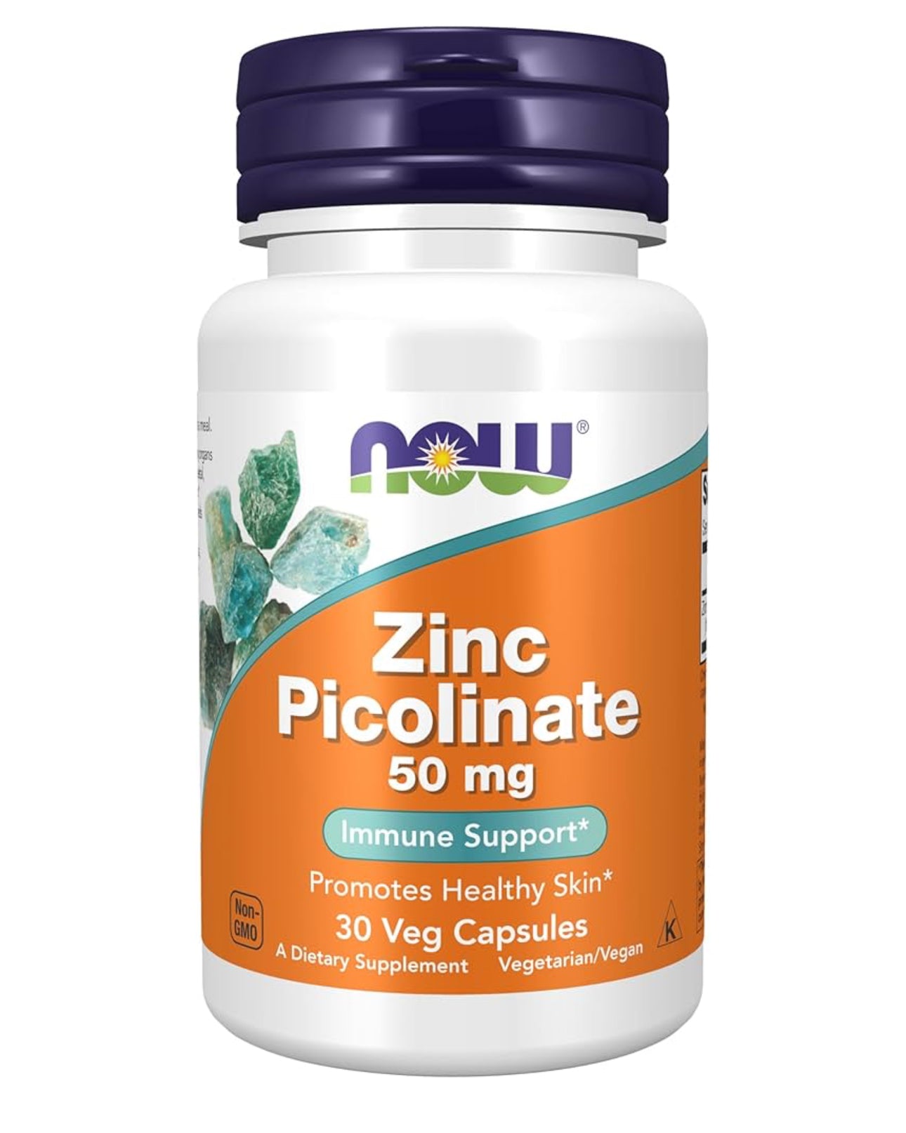 NOW Zinc Picolinate 50 mg | Supports Enzyme Functions | Immune Support | 30 Capsules; Exp 06/2030