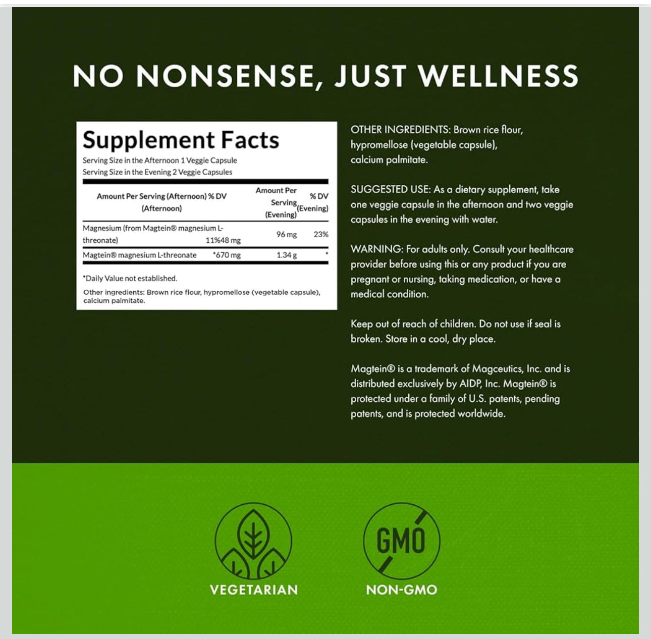 Swanson Magtein Magnesium L-Threonate 670mg | Supports Focus, Focus, Mood, Healthy Memory, Cognitive Function - 90 Capsules; Exp 05/2028