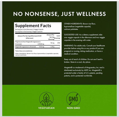 Swanson Magtein Magnesium L-Threonate 670mg | Supports Focus, Focus, Mood, Healthy Memory, Cognitive Function - 90 Capsules; Exp 05/2028