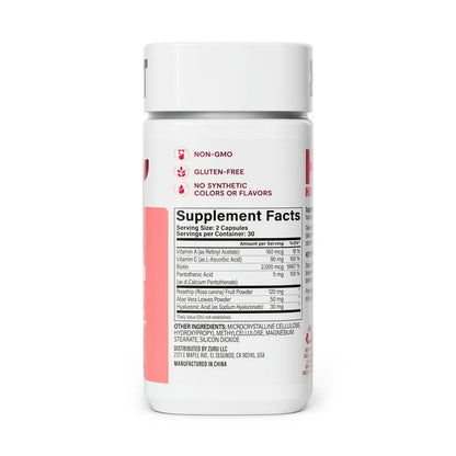 HABIT Hair, Skin & Nails Multivitamin | Vitamins A & C, Biotin, RoseHips, Hyaluronic, Acid | 60 Capsules; Exp 02/2027