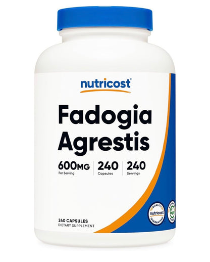Nutricost Fadogia Agrestis 600mg | Supports Natural Testosterone Production, Enhances Libido & Sexual Health and Promotes Muscle Growth | 240 Capsules; Exp 07/2028