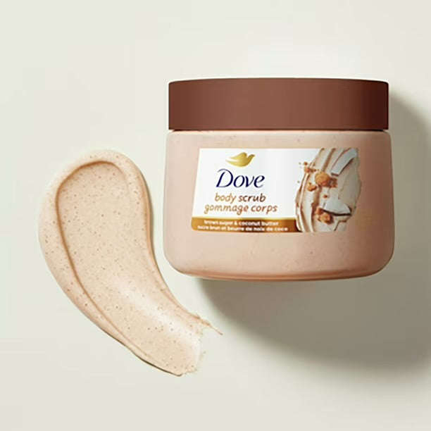 Dove Brown Sugar & Coconut Butter Exfoliating Body Scrub For Silky Smooth Skin | Exfoliates & Restores Skin | 15oz/425g