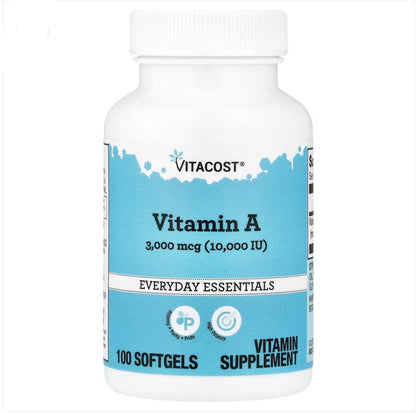 Vitacost Vitamin A 3,000mcg (10,000 iu) | Supports Eye Health | 120 Softgels; Exp 12/2027
