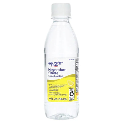 Equate Magnesium Citrate Saline Laxative | Relieves of Occasional Constipation | Lemon Flavor ~ 10oz/296ml; Exp 04/2029