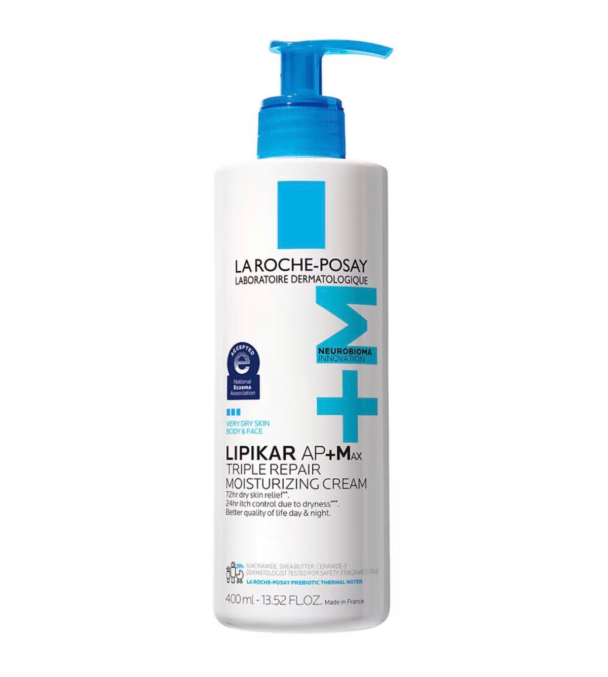 La Roche-Posay Lipikar AP+ Triple Repair Moisturizing Cream | Face & Body Lotion For Dry Skin | Shea Butter & Niacinamide Moisturizer | Gentle Face & Body Cream For Dry, Rough & Sensitive Skin (American) | 400ml (13.52 fl.oz)
