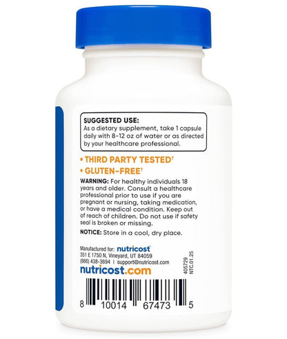 Nutricost  Potassium Iodide 65mg | Supports Electrolyte Balance & Healthy Thyroid Function | 90 Capsules; Exp 08/2028