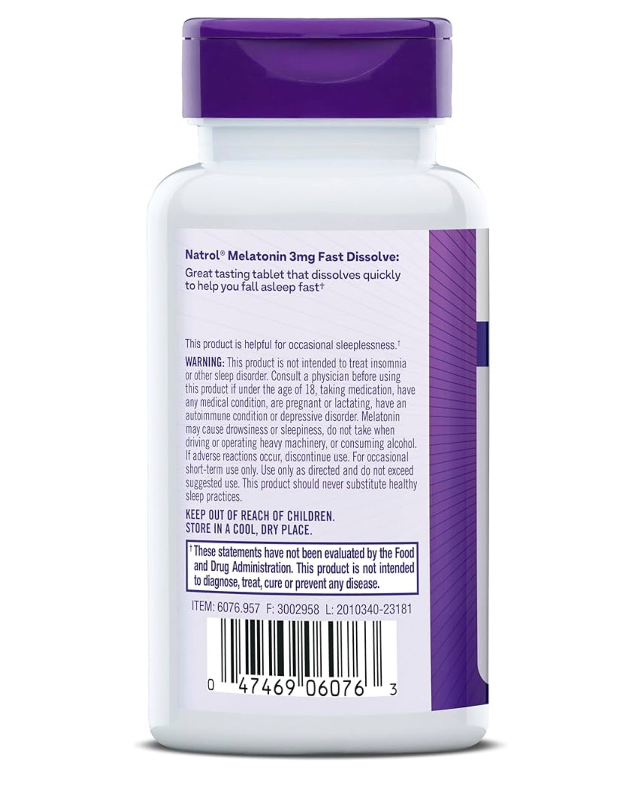 Natrol Fast Dissolve Melatonin 3 mg | 90 Day Supply | for Restful Sleep | Sleep Support for Adults | 90 Strawberry-Flavored Tablets, Exp 08/2025