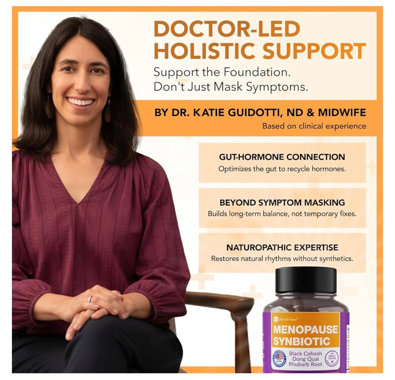 Intimate Rose Menopause Synbiotic with Black Cohosh, Dong Quai, Rhubarb Root, Prebiotic & Probiotic 20 Billion CFU | Complete Menopause Support | Helps Ease Hot Flashes, Night Sweats, Restful Sleep | 60 Capsules; Exp❗️ UNCLEAR 10/2027 👉🏽Check last pic