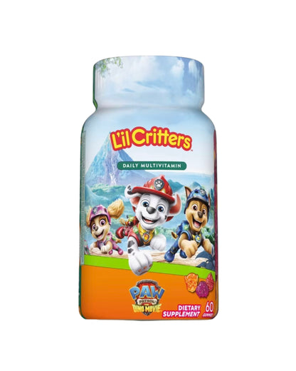 Lil Critters Paw Patrol Children Daily Multivitamin Gummies | With a Boost of Vitamins C & D | For Kids Aged 2 Years & Above | 60 Gummies; Exp 09/2027